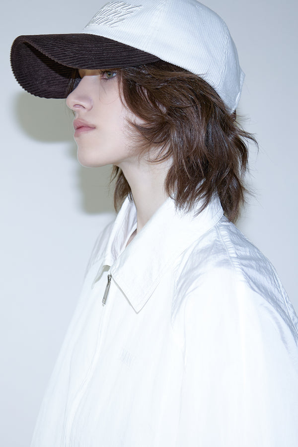 Enavant CORDUROY STRING BALL CAP in the color Ivory/Brown