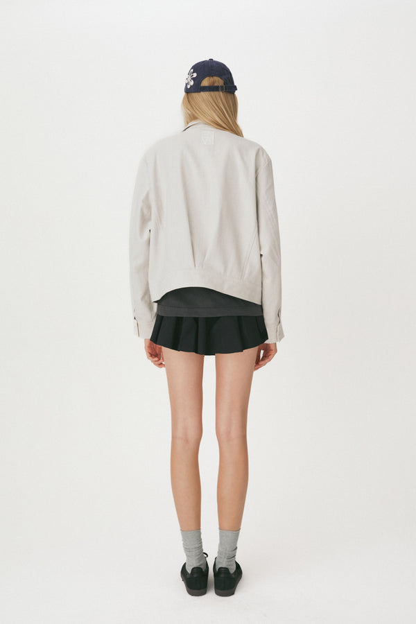 Enavant Cotton damaged lace-trim jumper in the color Gray Beige