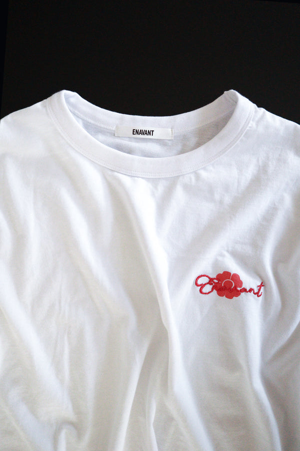 Enavant ENAVANT scarf printed t-shirt in the color White