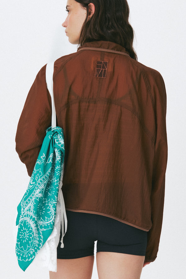 Enavant Graphic lace scarf in the color Green