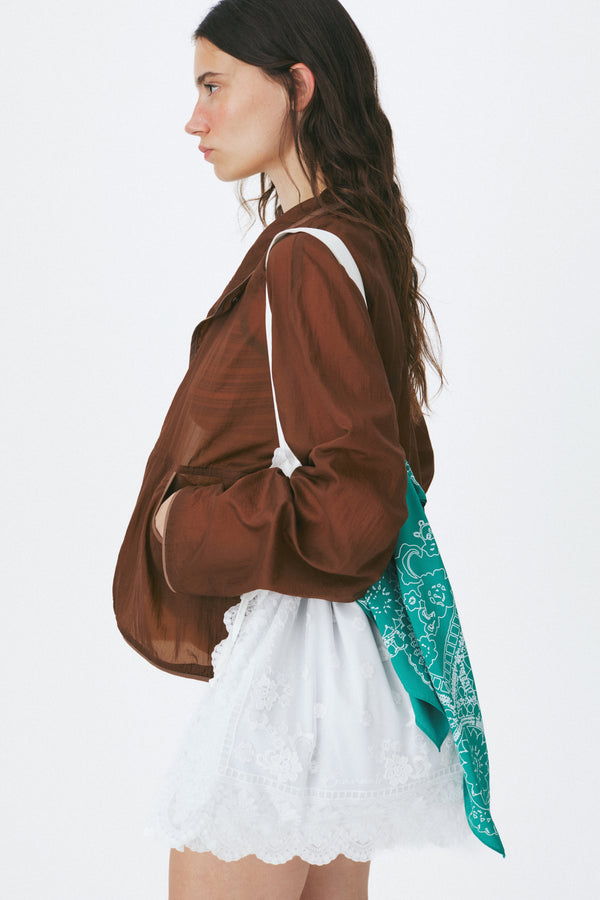 Enavant Graphic lace scarf in the color Green