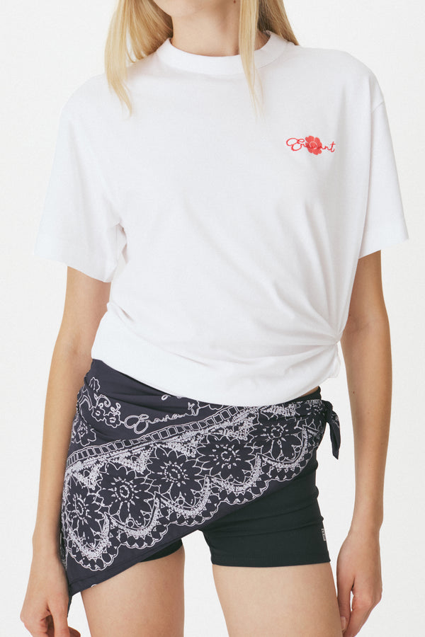 Enavant Graphic lace scarf in the color Navy