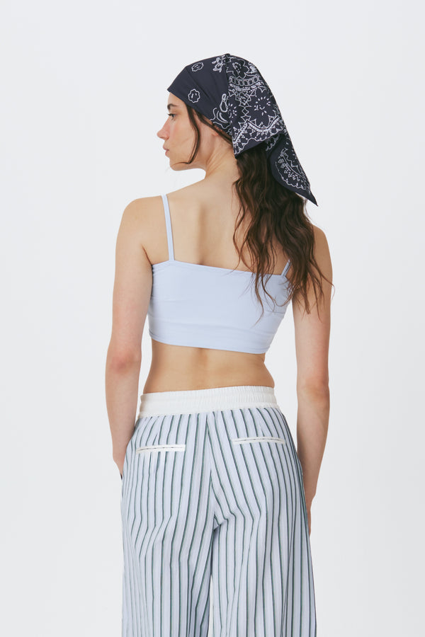Enavant Graphic lace scarf in the color Navy