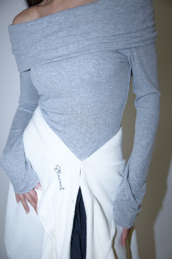Enavant MULTI-WAY WRAP WARMER in the color Ivory