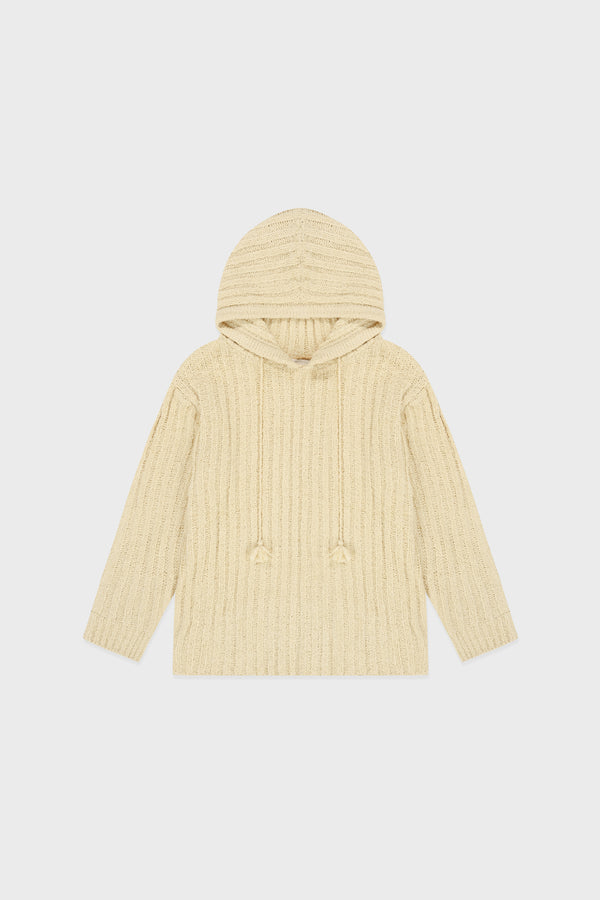 Enavant OVERSIZED KNIT HOODIE in the color Beige