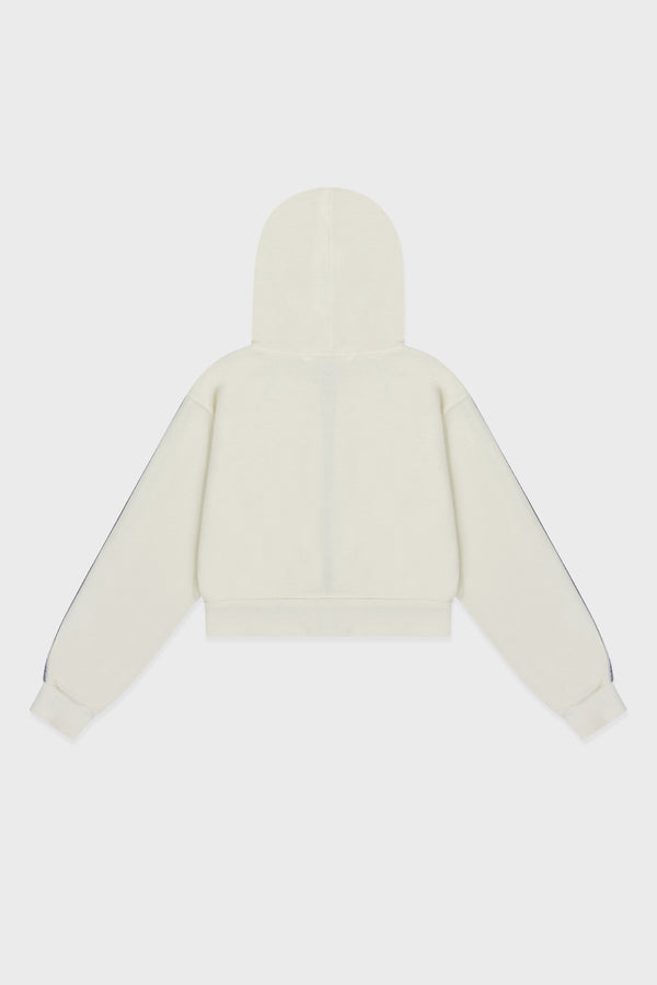 Enavant SIDE TRIM ZIP-UP HOODIE JACKET in the color Cream
