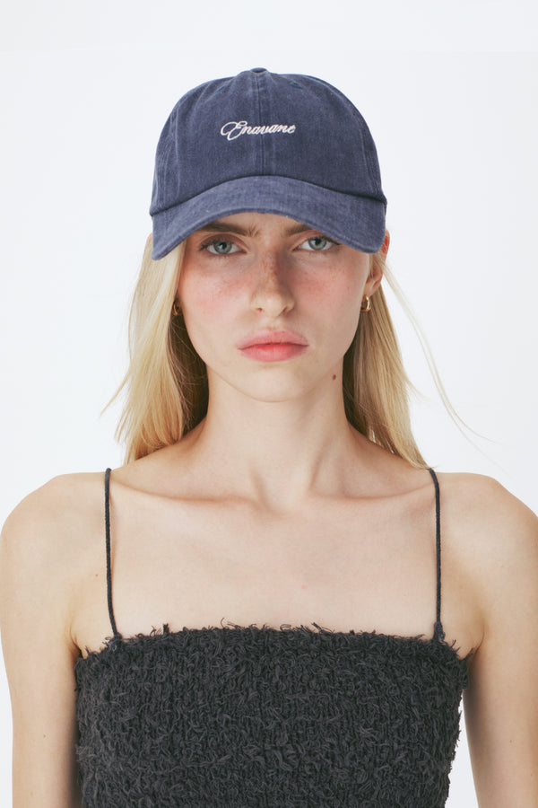 Enavant Motif cotton classic cap in the color Washed Navy