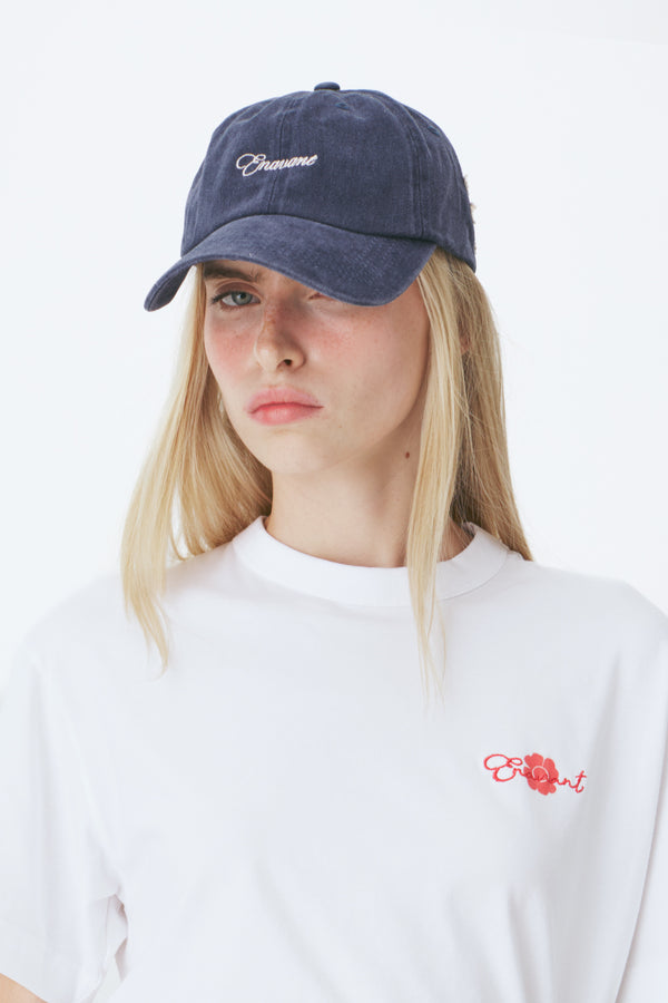 Enavant Motif cotton classic cap in the color Washed Navy