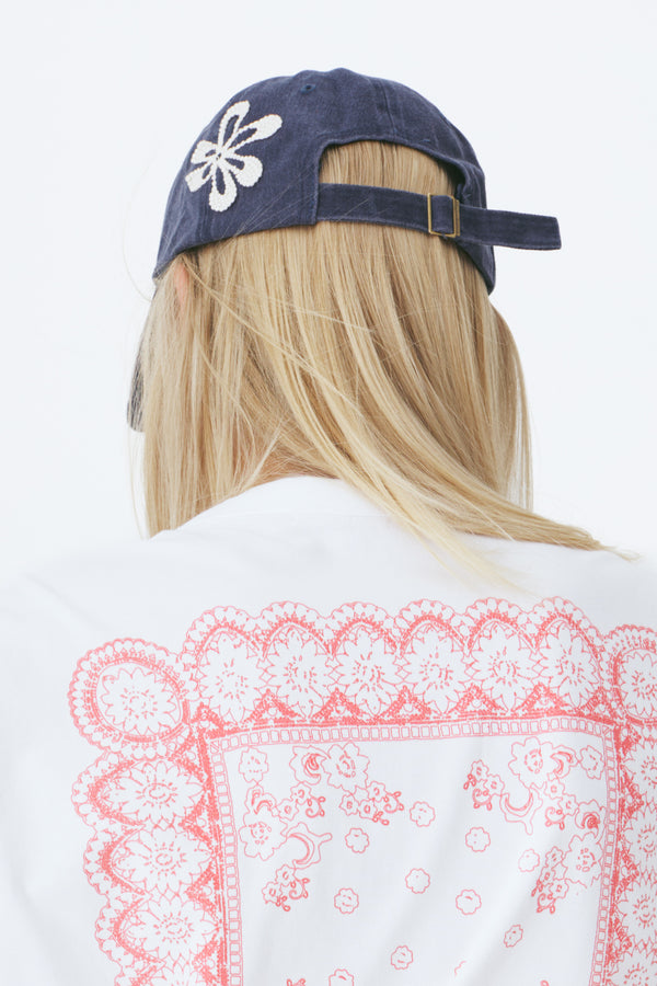 Enavant Motif cotton classic cap in the color Washed Navy