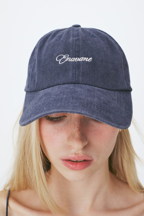 Enavant Motif cotton classic cap in the color Washed Navy