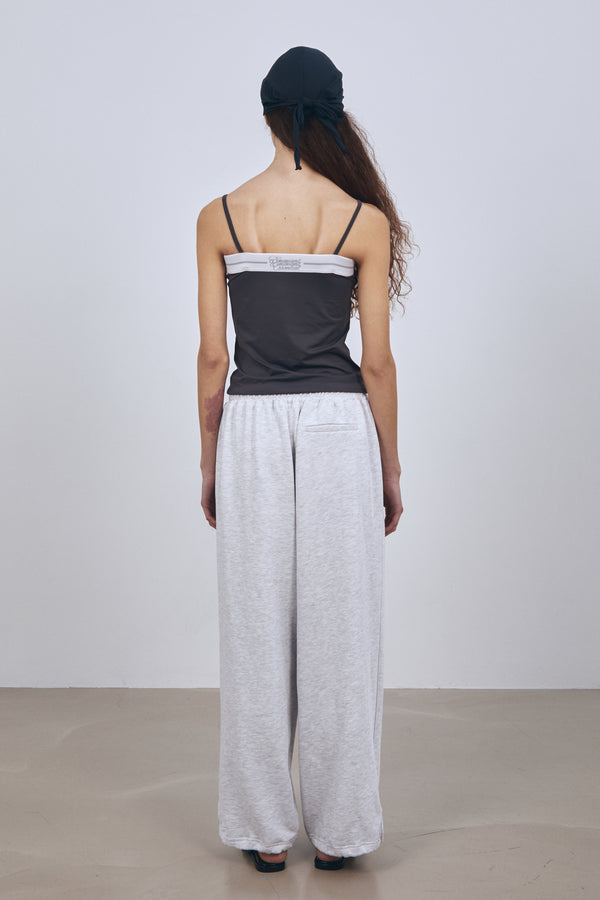 Enavant BANDED TANK TOP in the color Charcoal