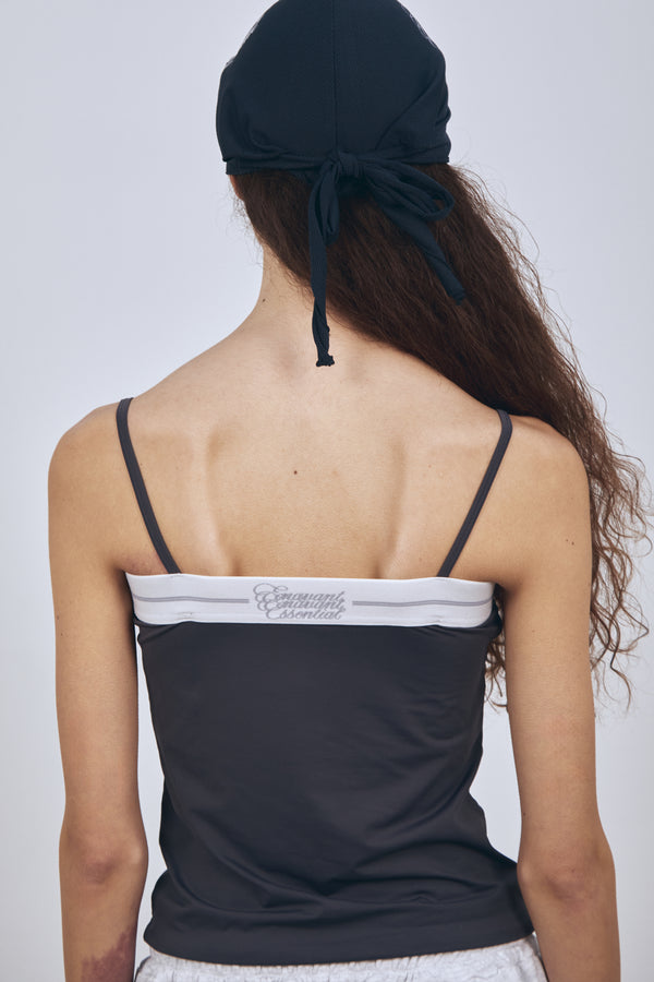 Enavant BANDED TANK TOP in the color Charcoal