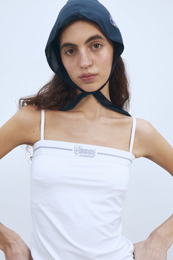 Enavant BANDED TANK TOP in the color White
