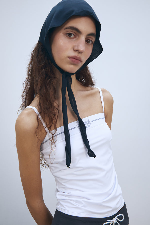 Enavant BANDED TANK TOP in the color White