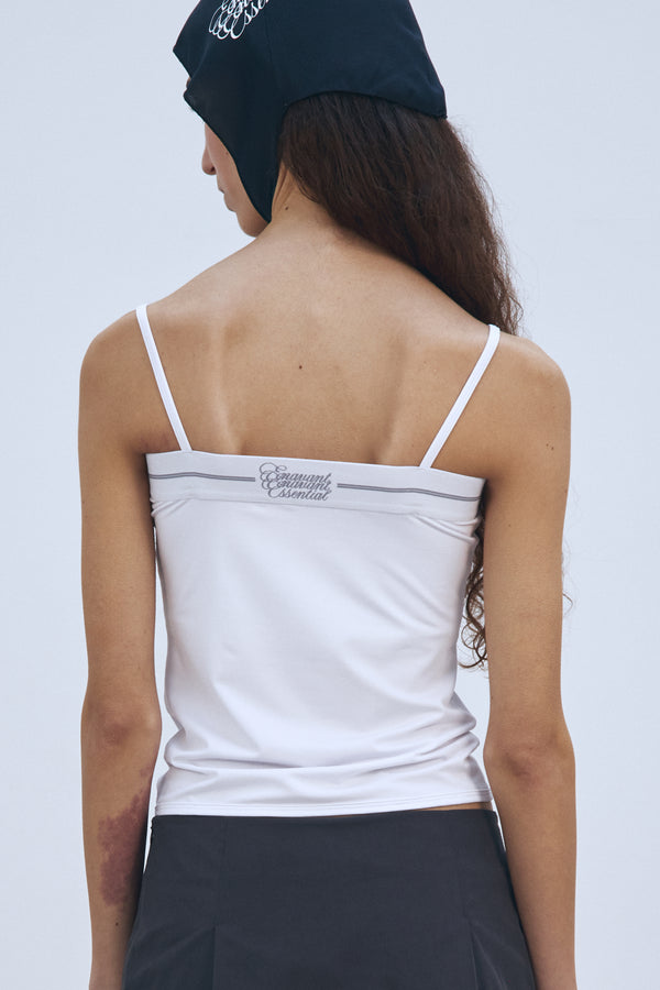 Enavant BANDED TANK TOP in the color White