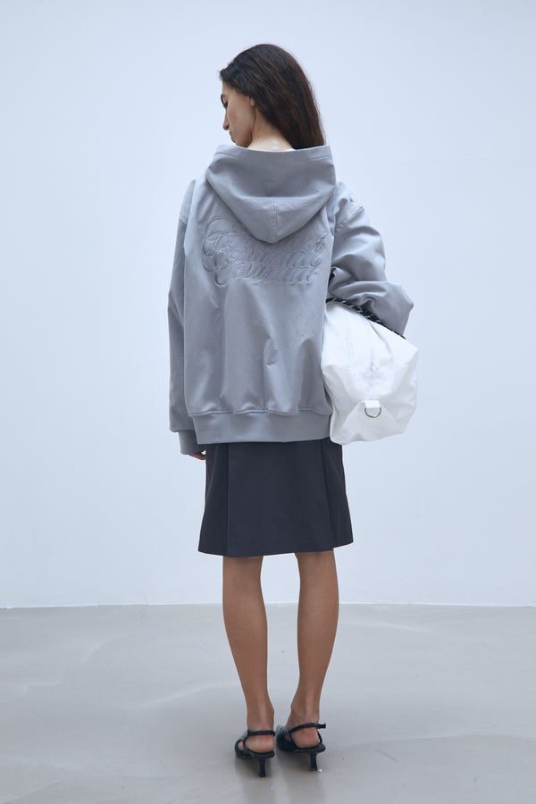 Enavant COTTON HOODIE ZIP-UP in the color Washed Gray