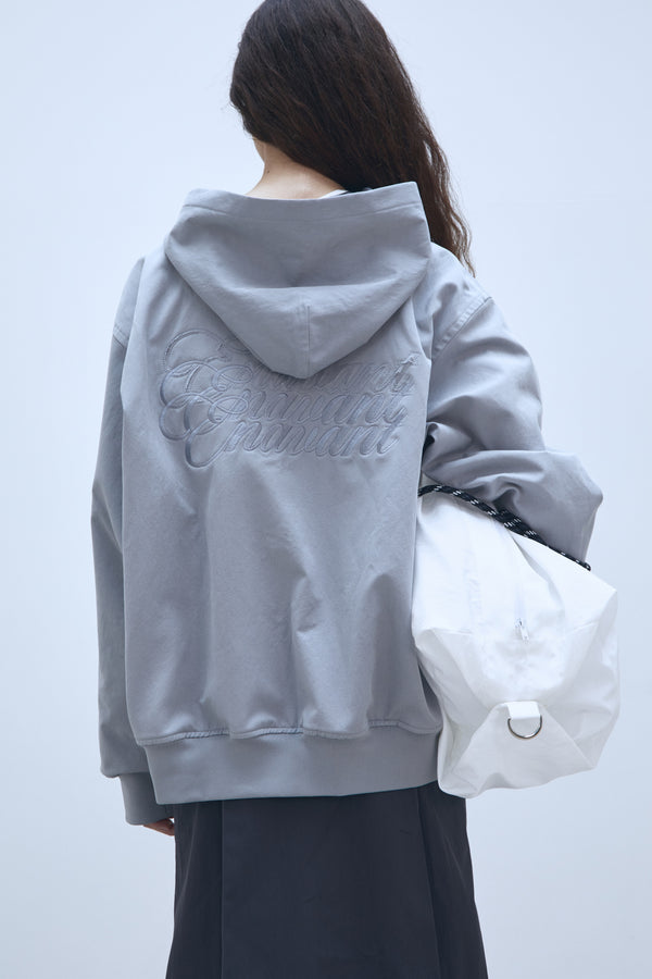 Enavant COTTON HOODIE ZIP-UP in the color Washed Gray