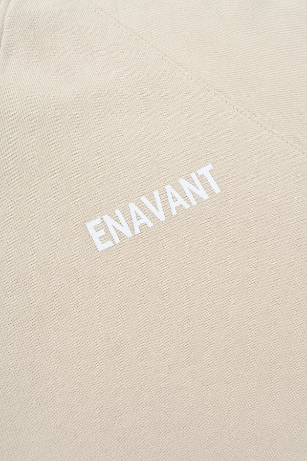 Enavant DYLAN V-NECK SWEATSHIRT in the color Coconut Beige