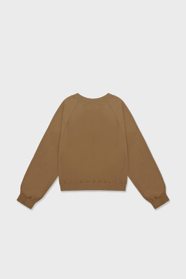 Enavant DYLAN V-NECK SWEATSHIRT in the color Tan