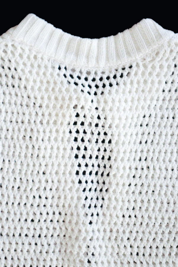 Enavant Knit button-up vest in the color Cream