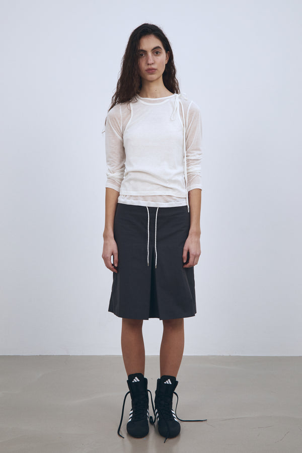 Enavant SLIM LONG-SLEEVE TOP in the color Ivory