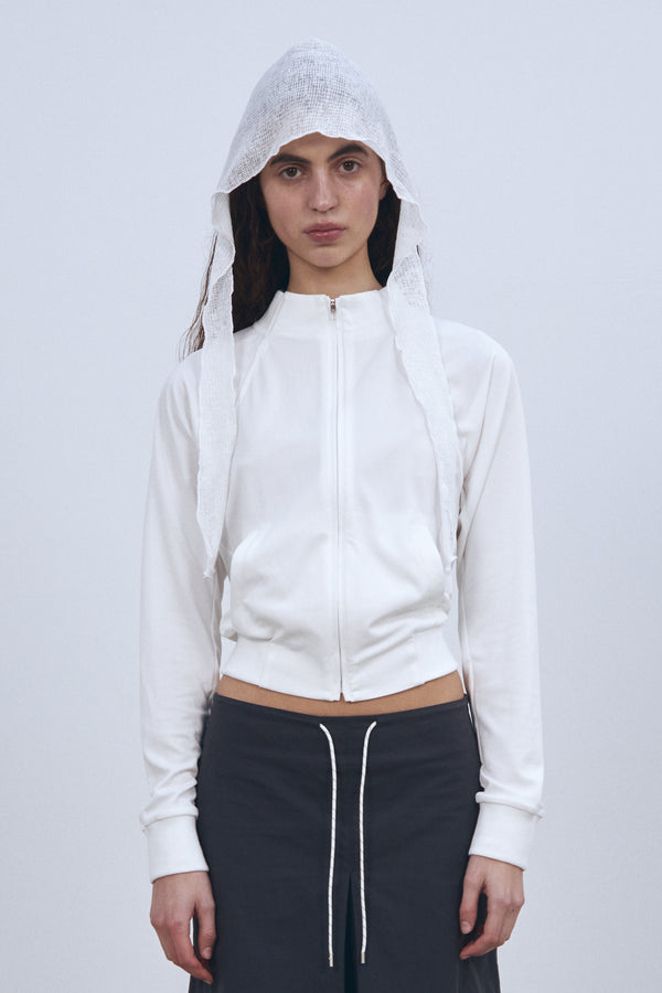 Enavant SLIM ZIP-UP in the color White