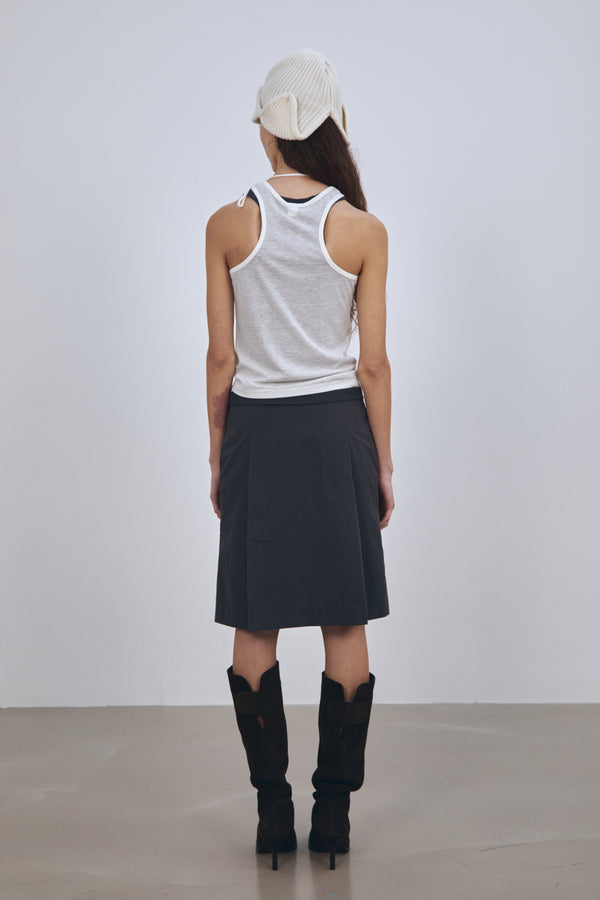 Enavant TIE TANK TOP in the color Ivory