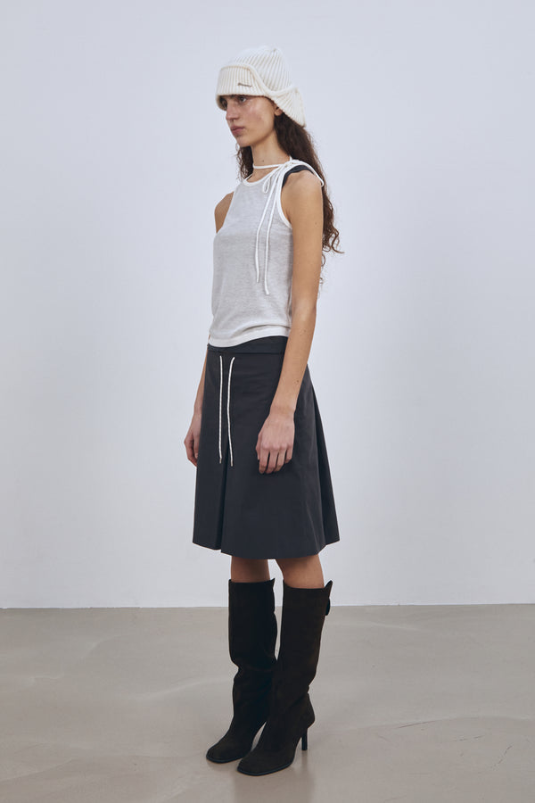 Enavant TIE TANK TOP in the color Ivory