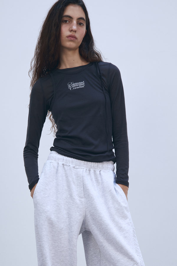 Enavant TIE TANK TOP in the color Charcoal