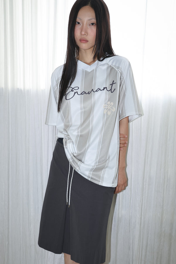 Enavant Track top in the color Silver Striped