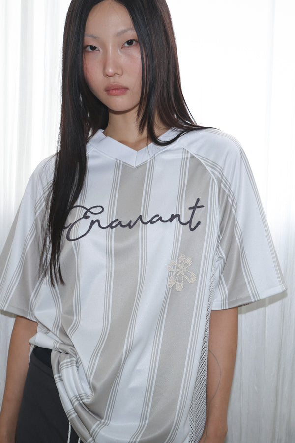 Enavant Track top in the color Silver Striped