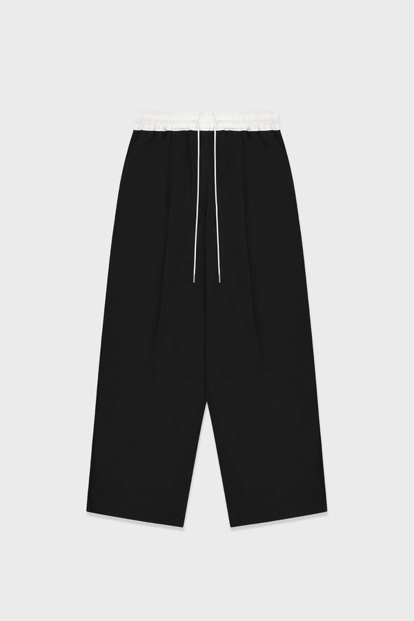 Enavant ALEX WIDE LEG PLEATED PANT in the color Black