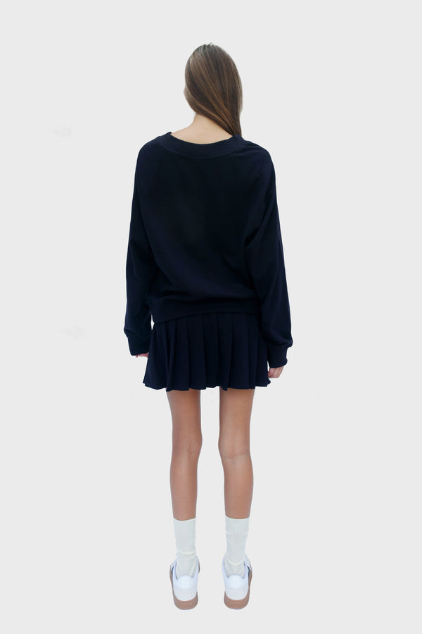 Enavant DYLAN PLEATED SKIRT in the color Navy