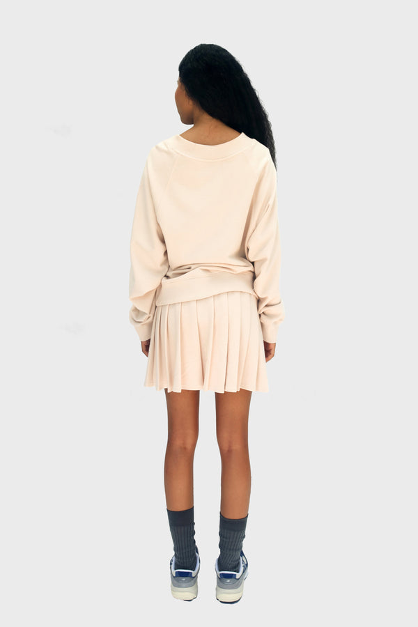 Enavant DYLAN V-NECK SWEATSHIRT in the color Coconut Beige