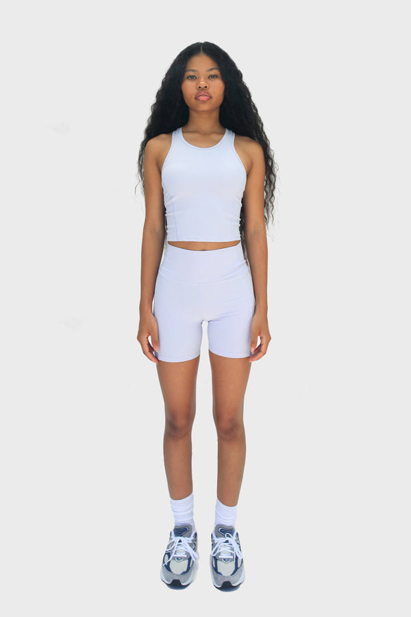 Enavant LANA BIKER SHORT 2.0 in the color Lavender Fog