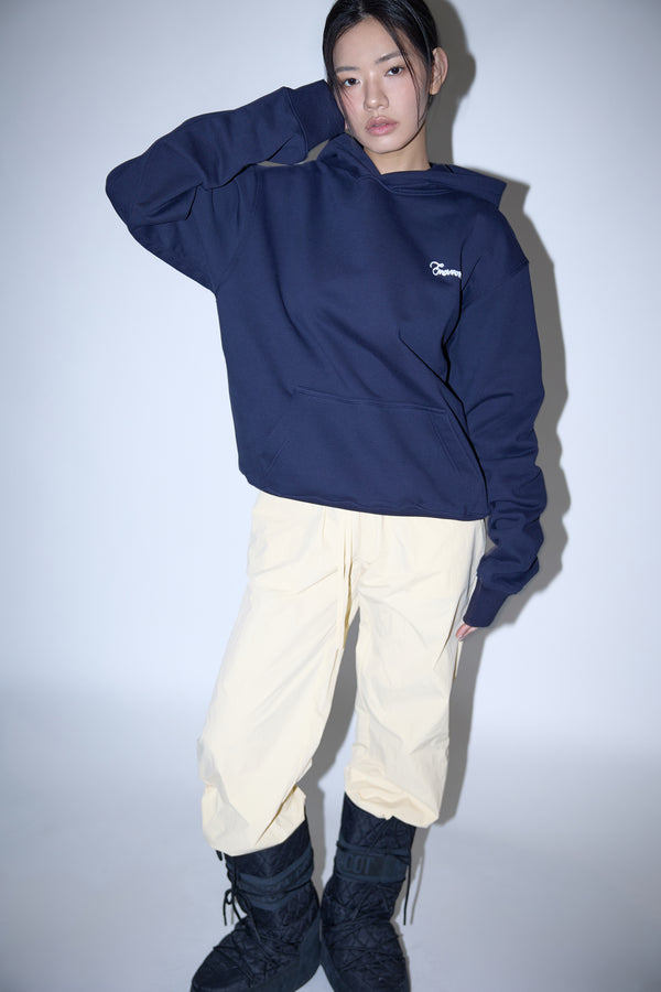 Enavant COTTON EMBROIDERED HOODIE in the color Navy