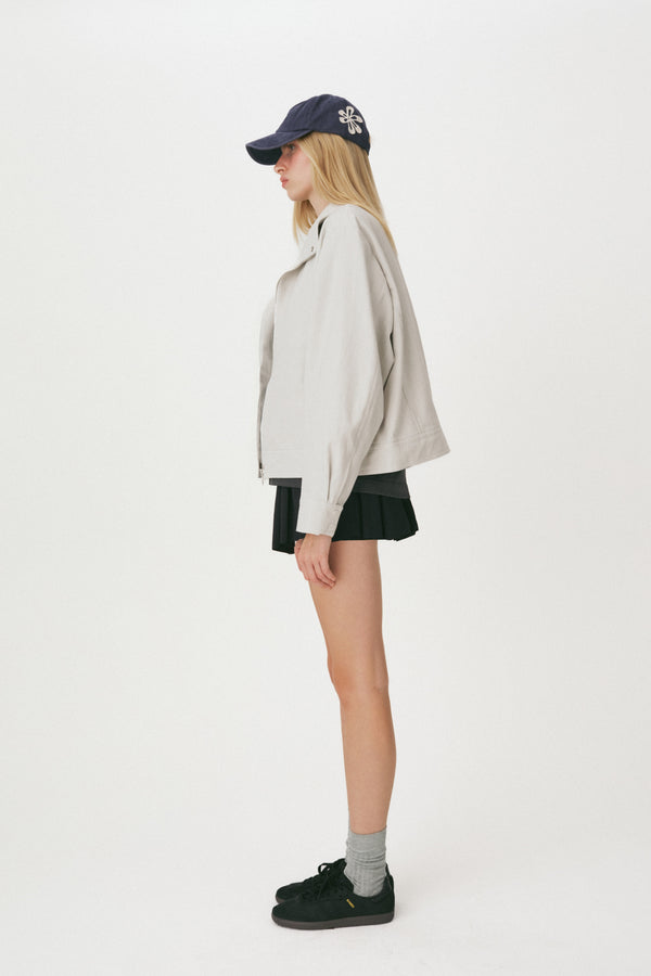 Enavant Cotton damaged lace-trim jumper in the color Gray Beige