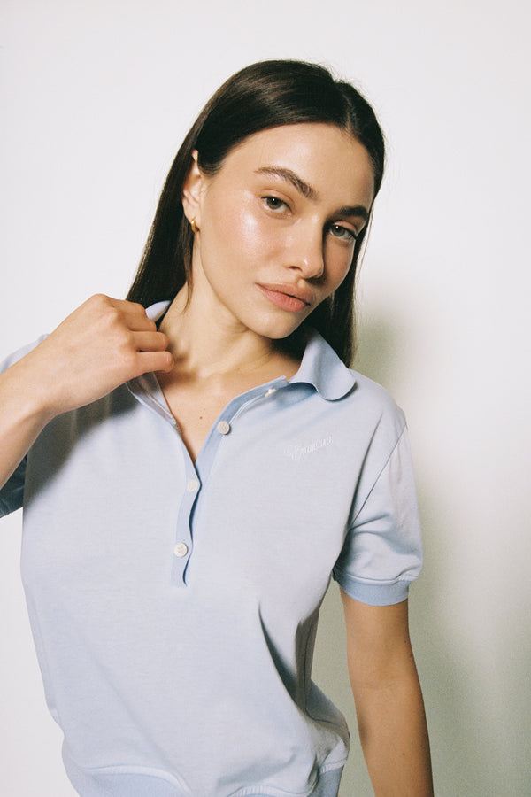 Enavant EMMA POLO TOP in the color BabyBlue