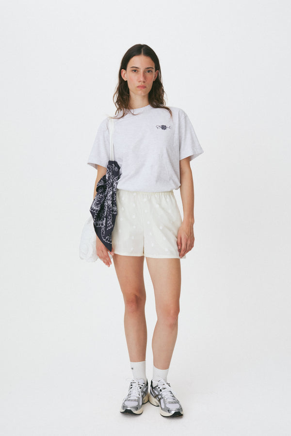 Enavant ENAVANT scarf printed t-shirt in the color Melange Gray
