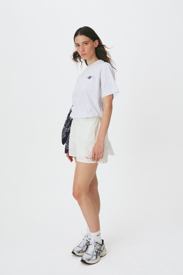 Enavant ENAVANT scarf printed t-shirt in the color Melange Gray