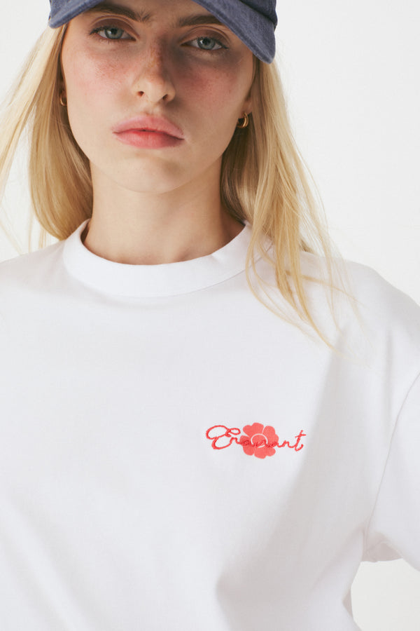 Enavant ENAVANT scarf printed t-shirt in the color White
