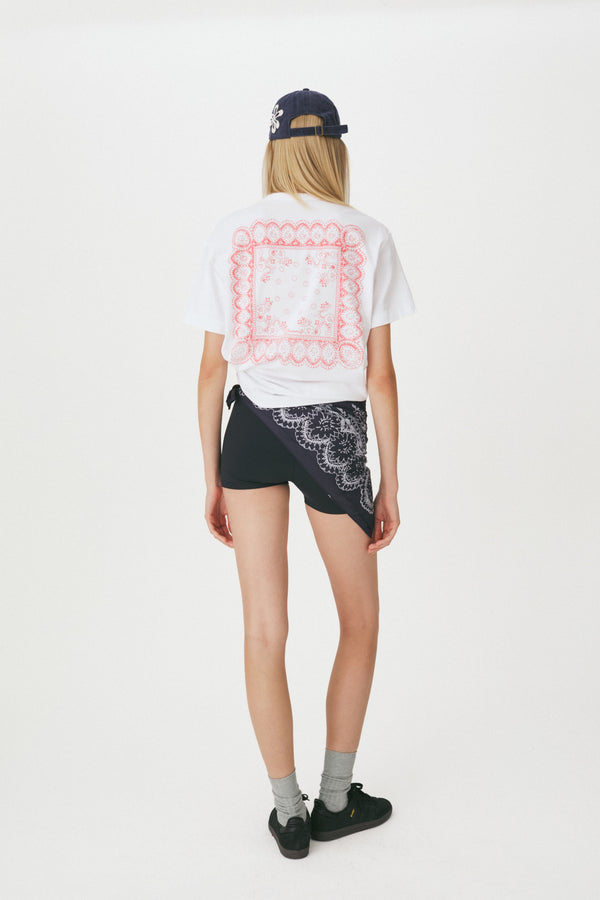 Enavant ENAVANT scarf printed t-shirt in the color White
