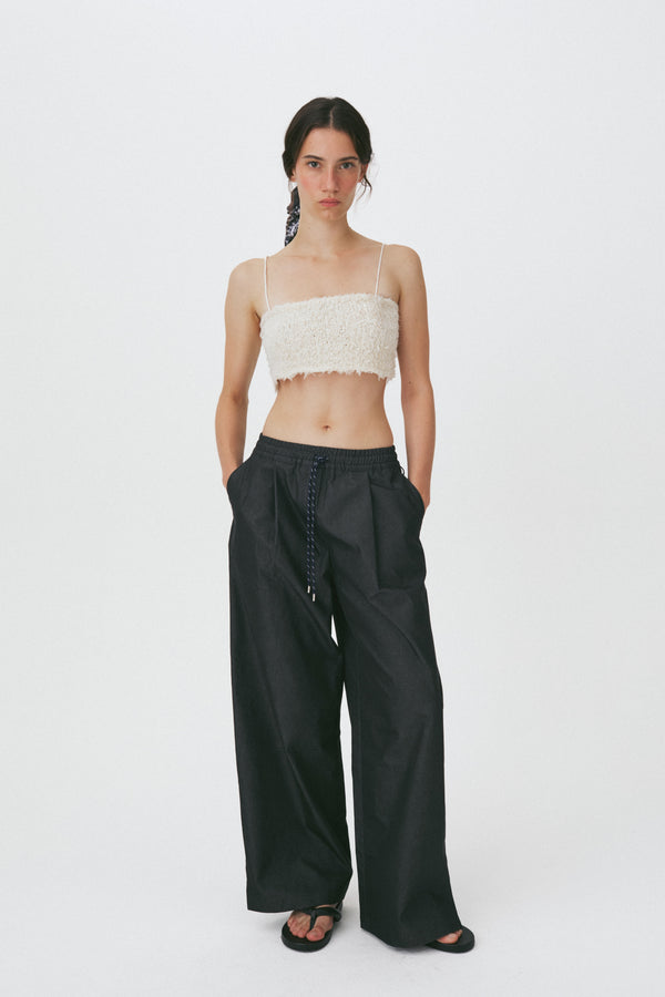 Enavant Fuzzy knit bra top in the color Cream