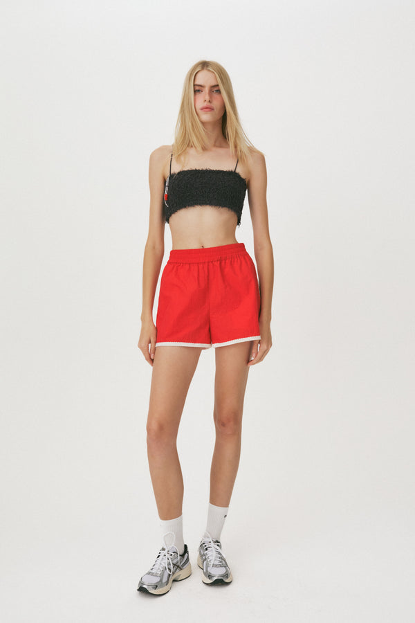Enavant Fuzzy knit bra top in the color Charcoal