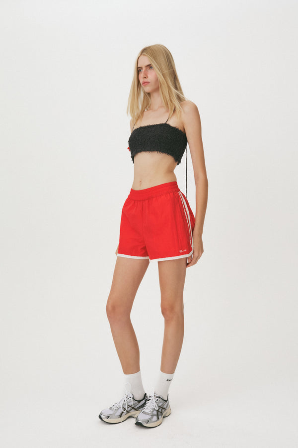 Enavant Fuzzy knit bra top in the color Charcoal