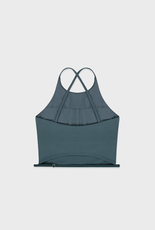 Enavant ADJUSTABLE HALTER BRA TOP in the color Khaki