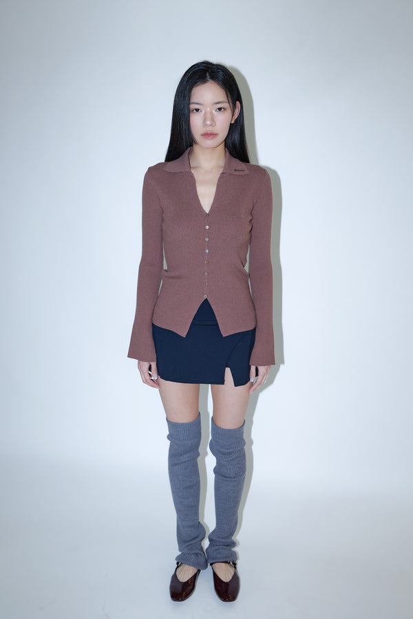 Enavant KNIT CARDIGAN in the color Brown