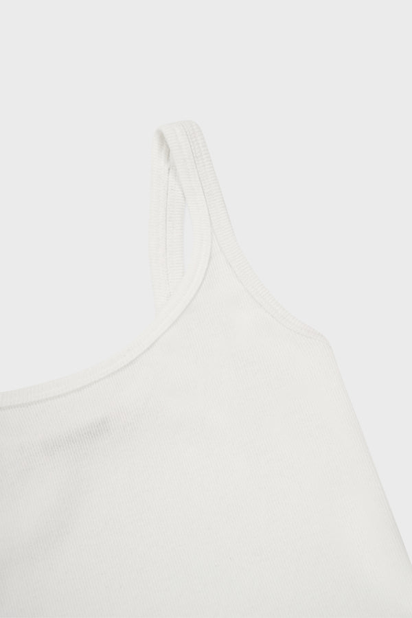 Enavant LEX VISCOSE RIBBED TANK in the color White