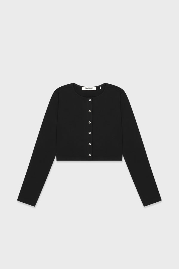 Enavant LIZ LIGHTWEIGHT CARDIGAN in the color Black