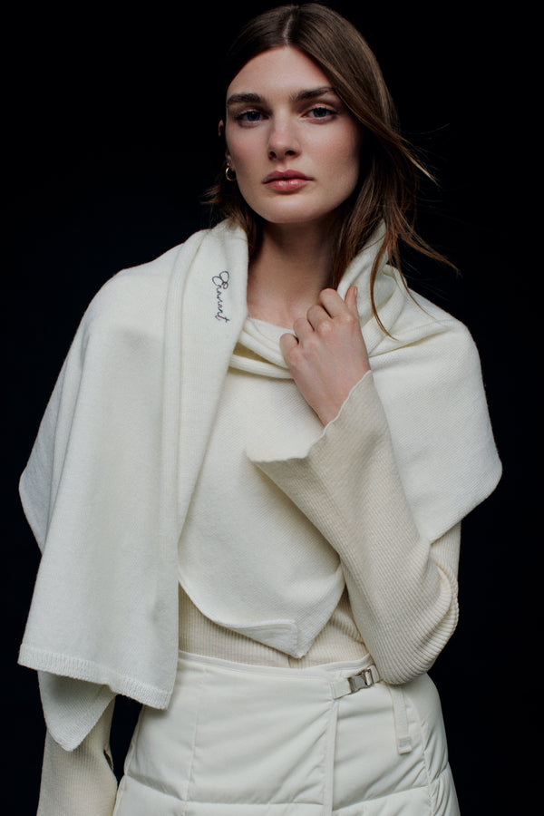 Enavant MULTI-WAY WRAP WARMER in the color Ivory